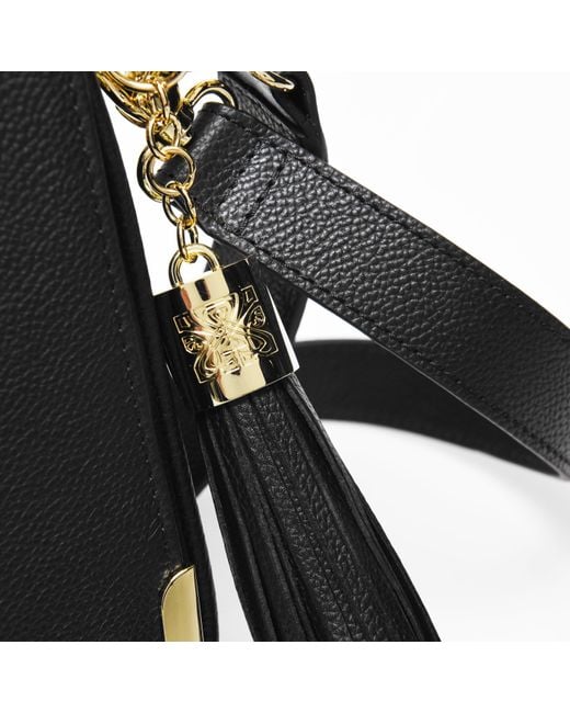 Biba Black Leather Gretal Cross Body Bag