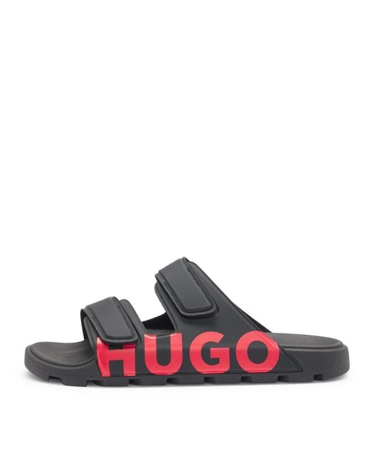 HUGO Blue Signature Logo Sandals With Adjustable Straps (Evander) for men