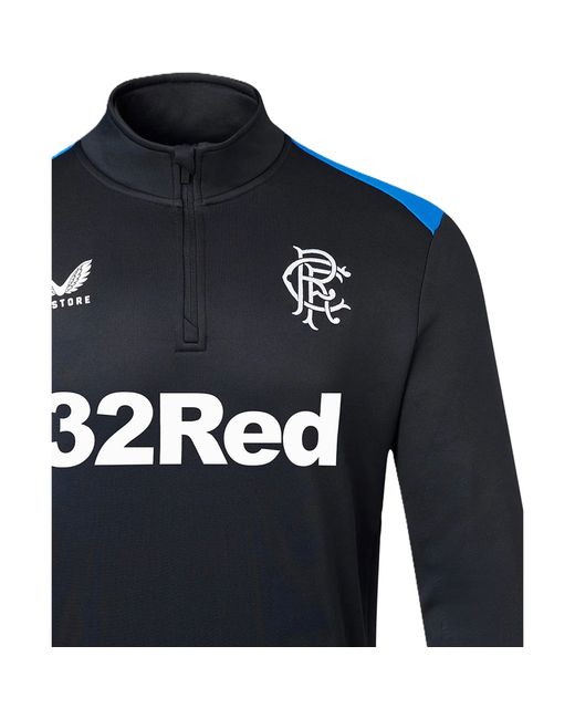 Castore Blue 1/4 Zip Fleece for men