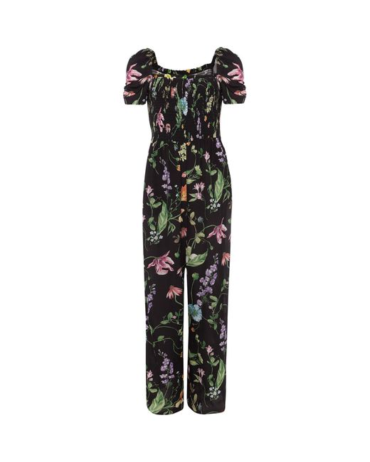 Phase Eight Black Zaylah Shirred Waist Jumpsuit