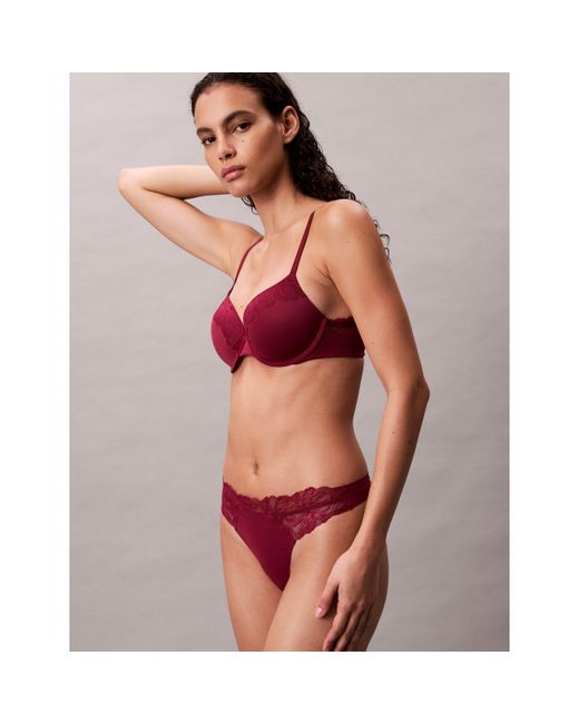 Calvin Klein Purple Perffit Thong Briefs