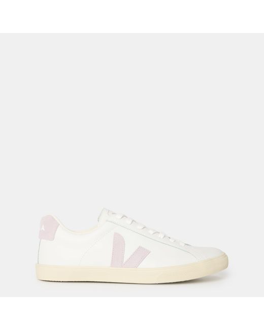 Veja White Esplar Leather Court Trainers
