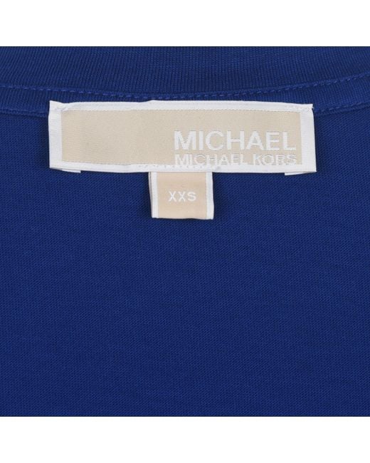 MICHAEL Michael Kors Blue Circle Logo Flock T Shirt