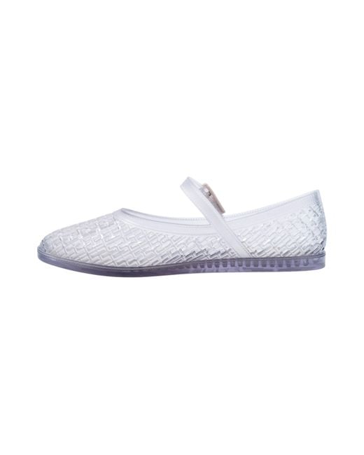 Melissa White Harper Translucent Water Resistant Jelly Shoes