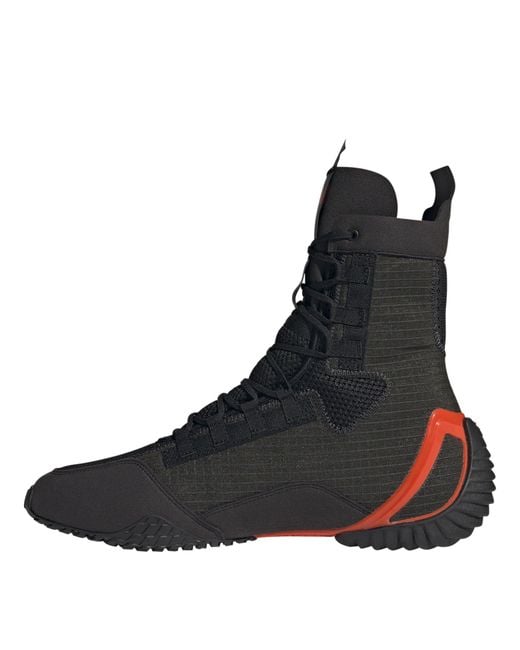 Adidas Black Speedex 23 Mid Cut Boxing Boots for men