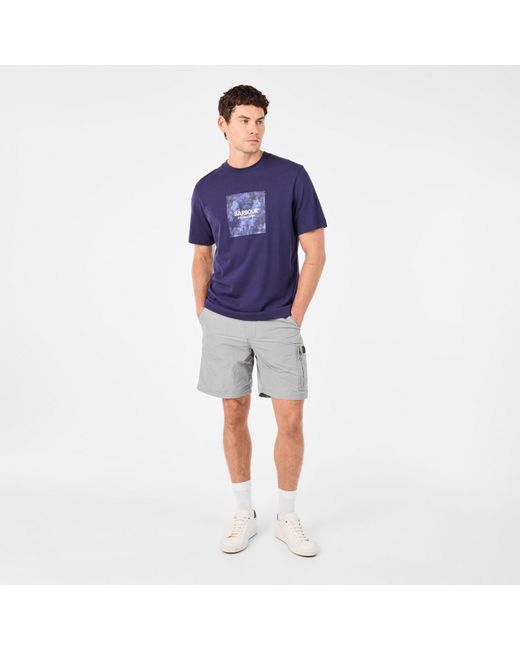 Barbour Gray Cargo Shorts for men