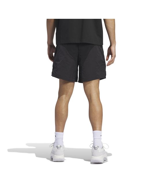 Adidas Gray Basketball Woven Shorts for men