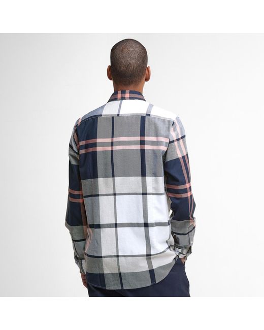Barbour Blue Dunoon Long Sleeved Shirt for men