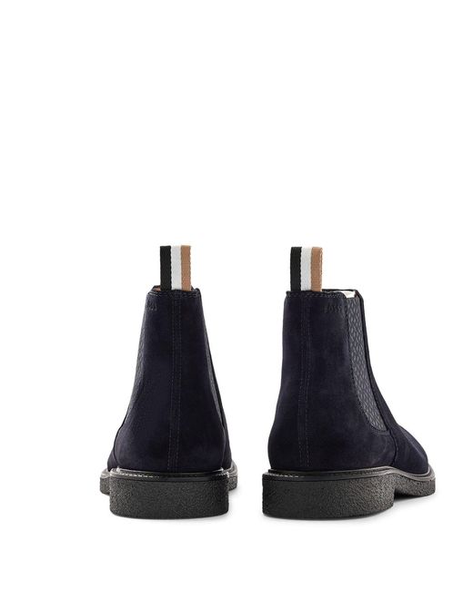 Boss Blue Tunley Chelsea Boots for men