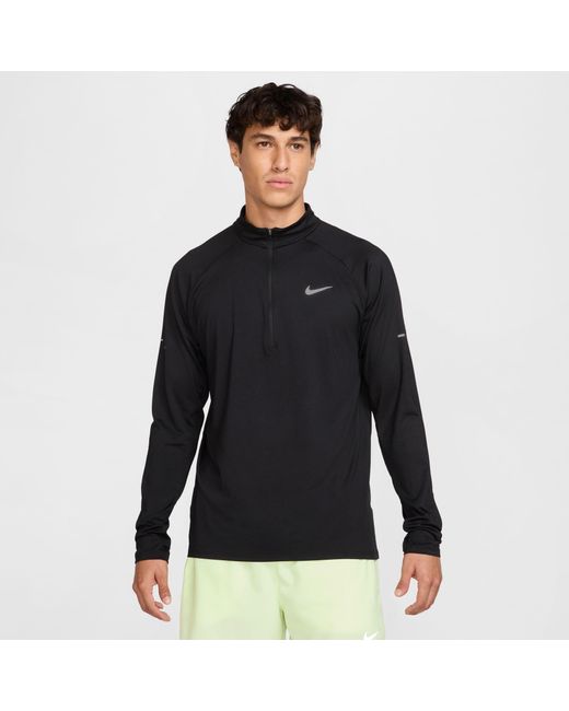 Nike Black Stride Dri-Fit 1/4-Zip Running Top for men