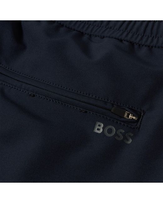 Boss Blue T Convert-Pleat Straight Leg Trousers for men