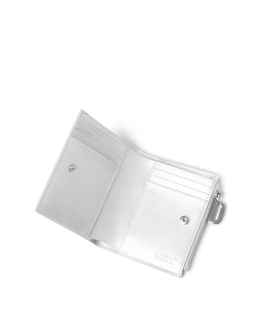 DIESEL White Zip Billfold Wallet for men