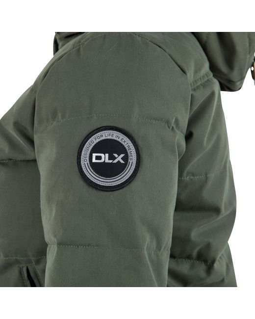 DLX Green Kendrick Fitted Insulated Down Jacket