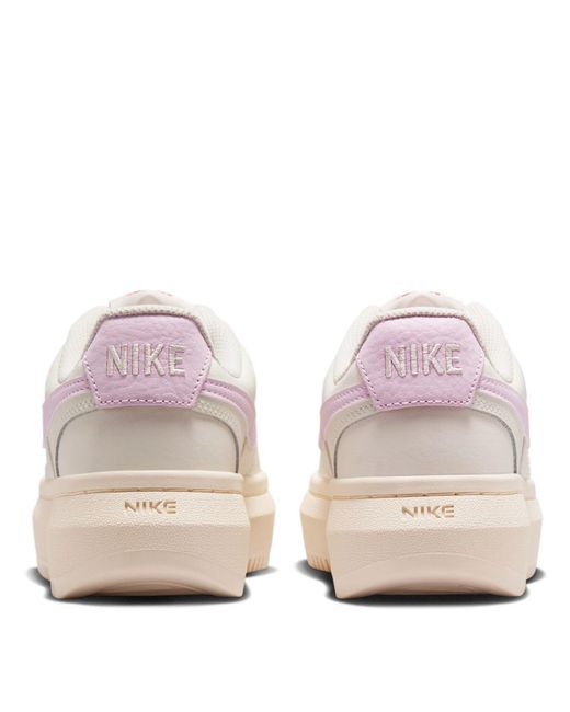 Nike Pink Court Vision Alta Leather Trainers