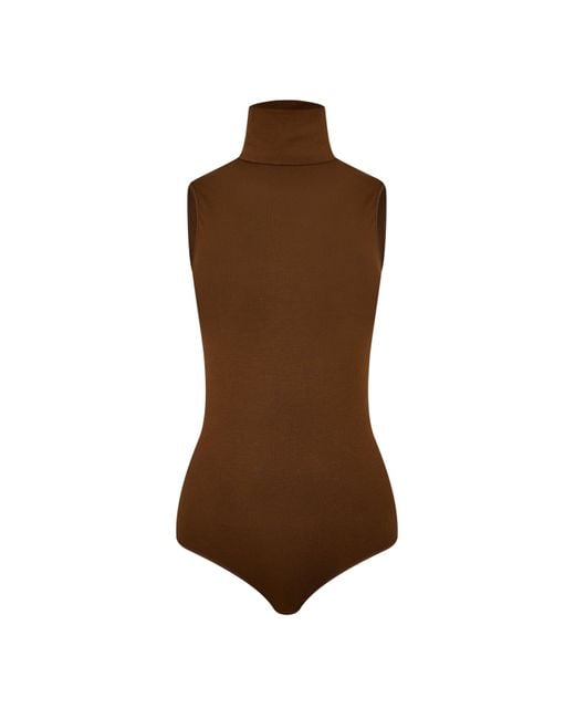 Wolford Brown Viscose Sleevless Shapewear Bodysuits