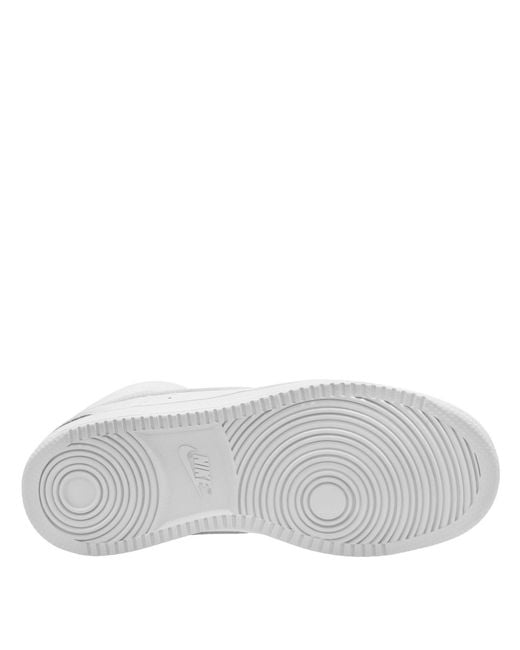 Nike White Court Vision Mid Hi Tops
