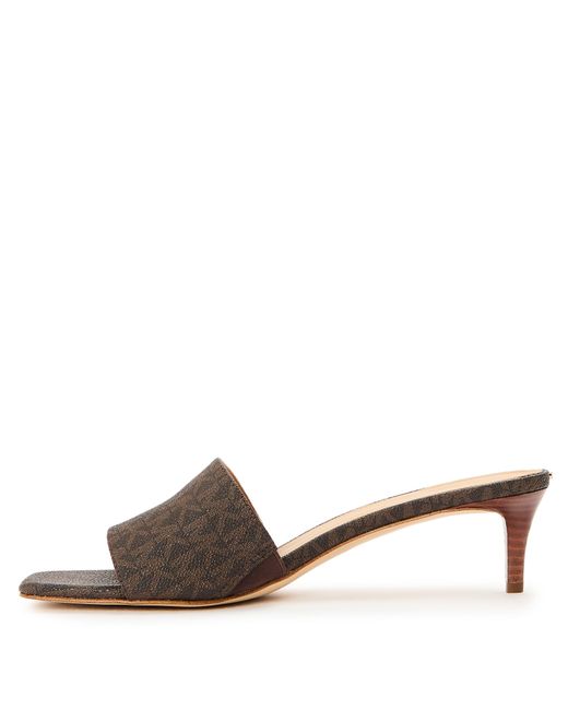 MICHAEL Michael Kors Brown Elyse Heeled Mules