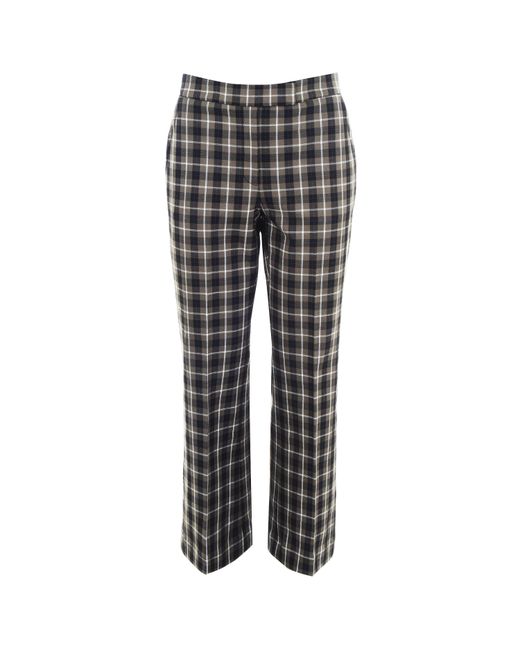 MICHAEL Michael Kors Gray Checked Slim Trousers