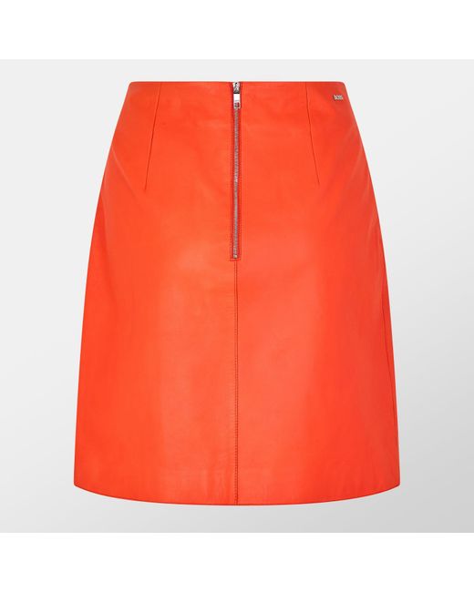 Boss Orange Seminta Leather Shorts