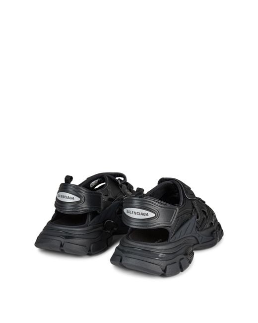 Balenciaga Black Neoprene Rubber Track Sandals for men