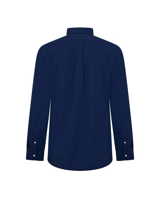 Polo Ralph Lauren Blue Slim Fit Poplin Long-Sleeve Shirt for men