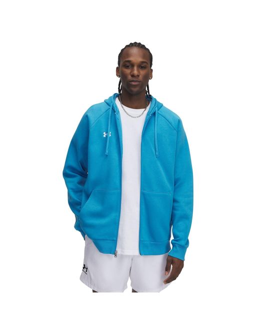 Under Armour Blue Ua Rival Fleece Full-Zip Hoodie for men