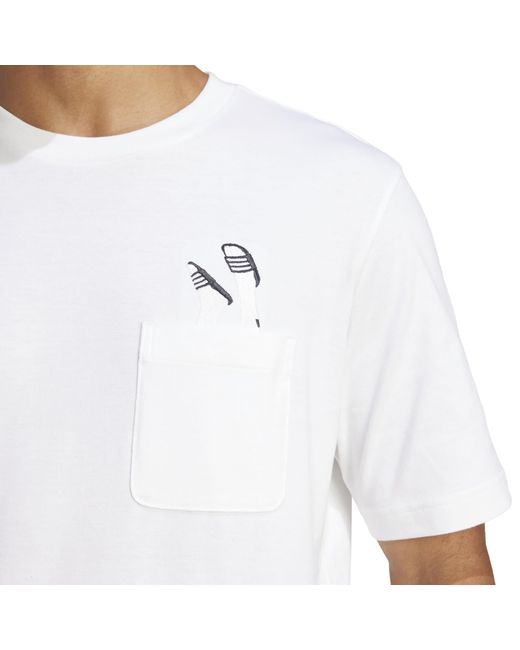 Adidas White Graphic Logo T-Shirt for men