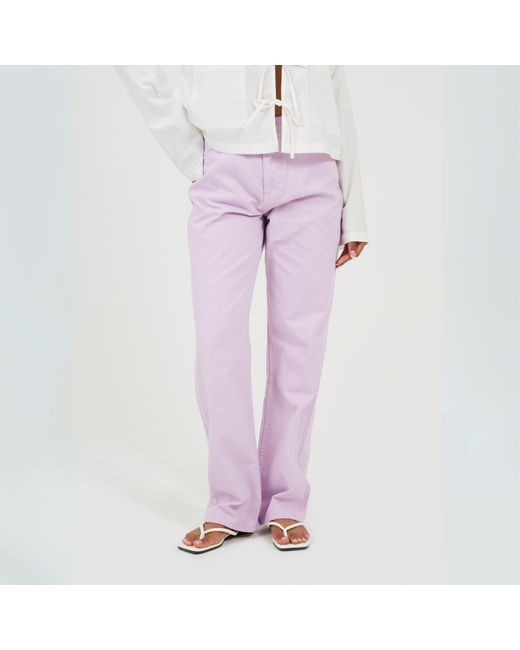 Brave Soul Purple Para Straight Leg Jeans