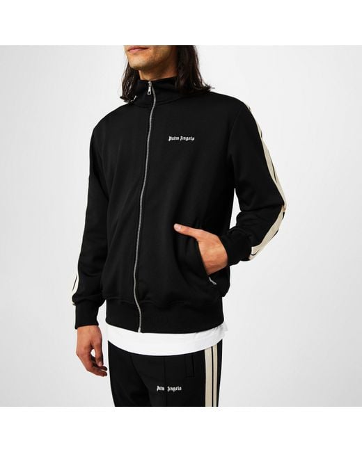 Palm Angels Black Classic Tracksuit Jacket for men