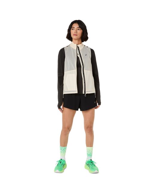 Asics Black Metarun Packable Performance Running Gilet