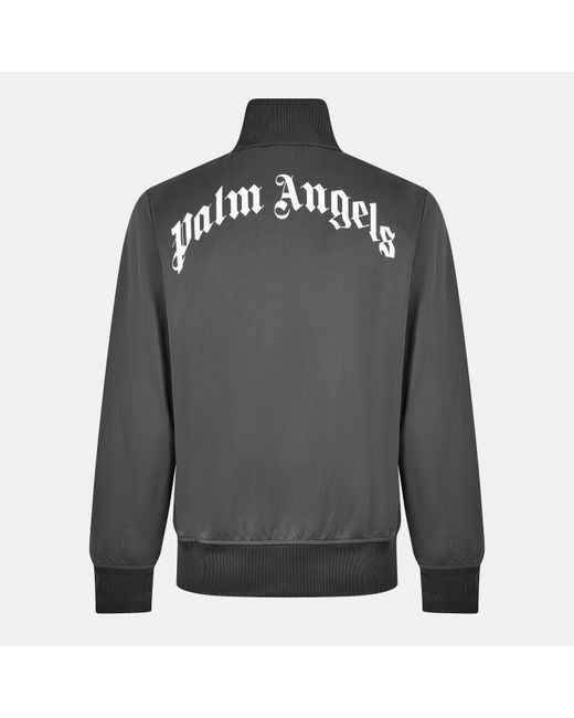 Palm Angels Gray Curve Zip Tracksuit Top for men