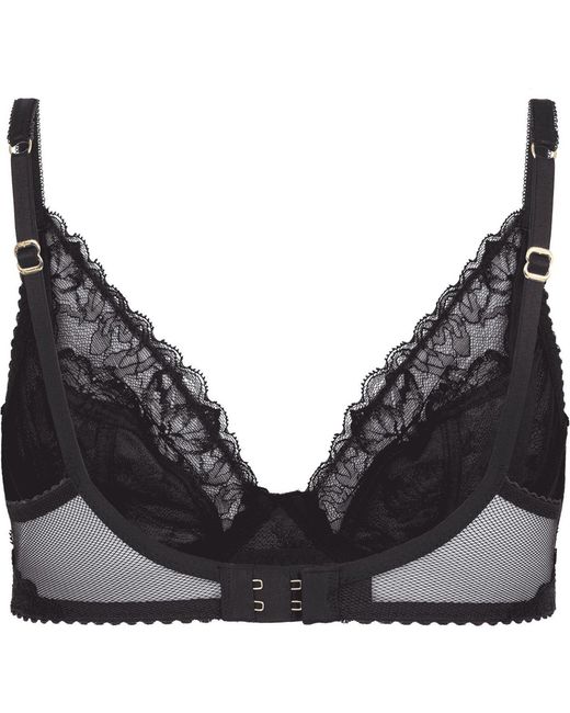 Agent Provocateur Black Leni Plunge Underwired Bra
