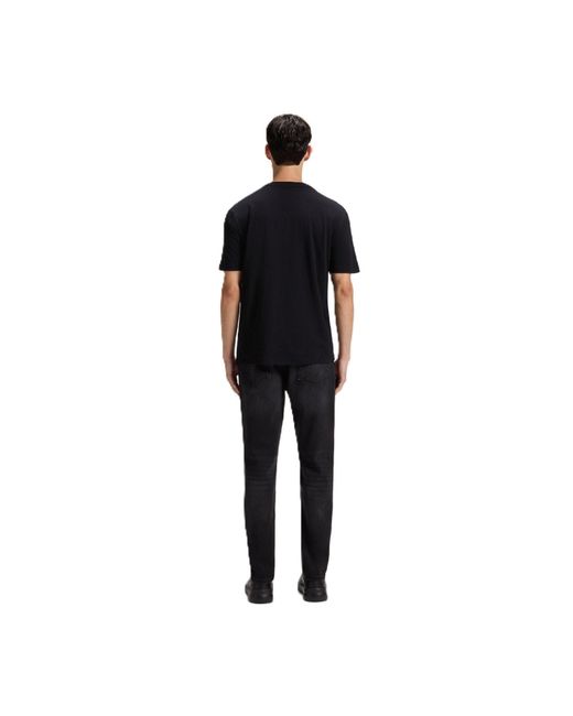 HUGO Black Dero222 Short Sleeve Polo Shirt for men