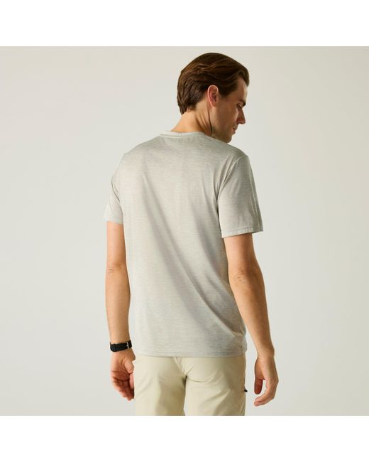 Regatta Gray Fingal Tee Short Sleeve Performance T-Shirt for men