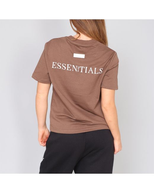 Blank Essentials Brown Blank E Core Puff Print T-Shirt Ladies