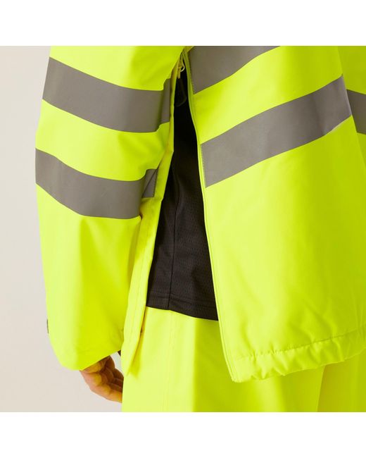 Regatta Yellow Hi-Vis Waterproof Insulated Reflective Overhead Bo for men