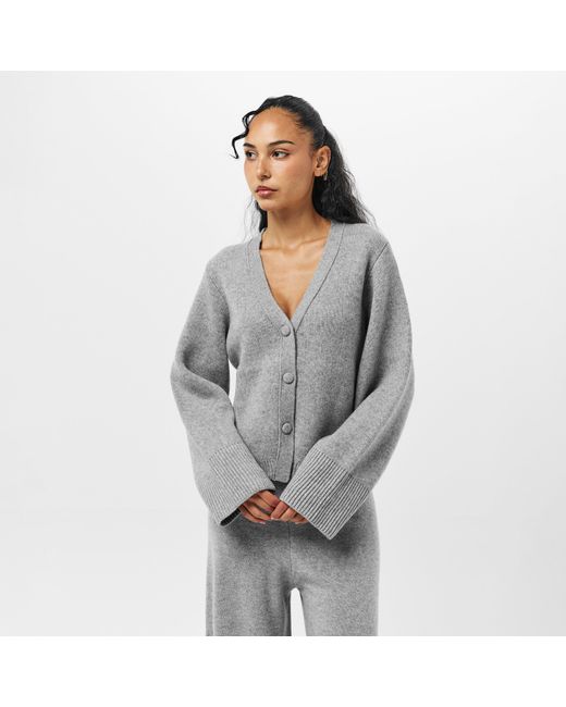 Raey Gray V-Neck Cardigan