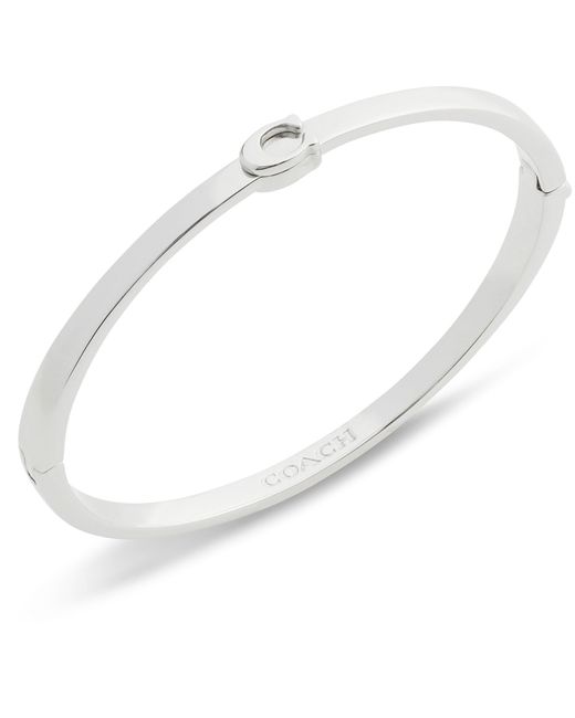 COACH White C Hinge Bangle