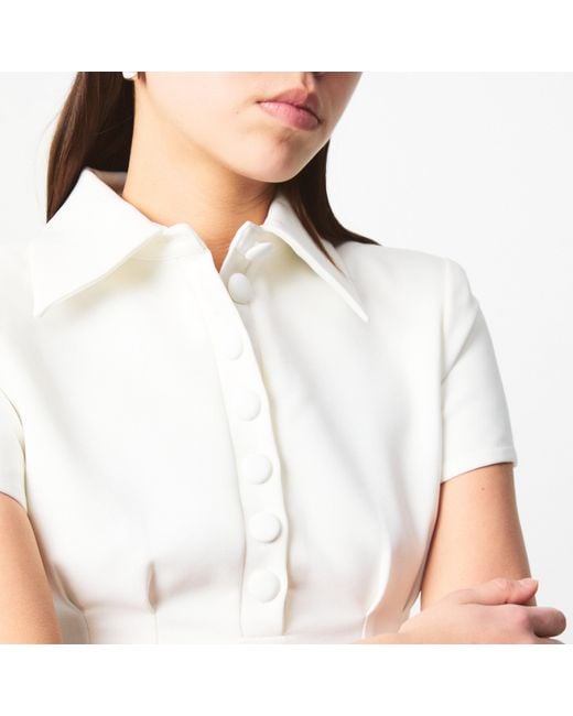 Odd Muse White The Ultimate Muse Collared Mini Dress