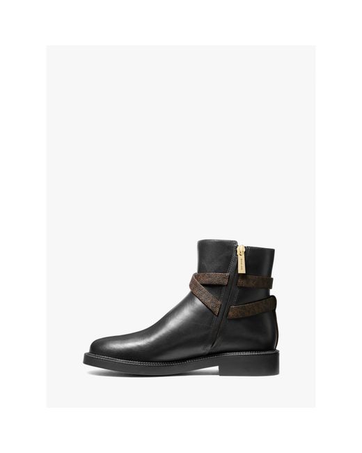 MICHAEL Michael Kors Black Flat Ankle Boots