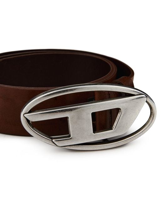 DIESEL Brown Diesel D Buckle Belt for men