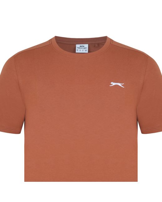 Slazenger 1881 Brown Plain T-Shirt for men