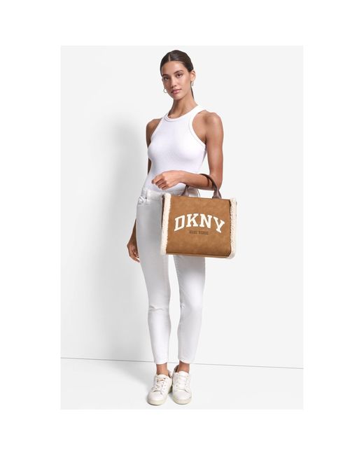 DKNY Brown Hadlee Mini Tote Bag