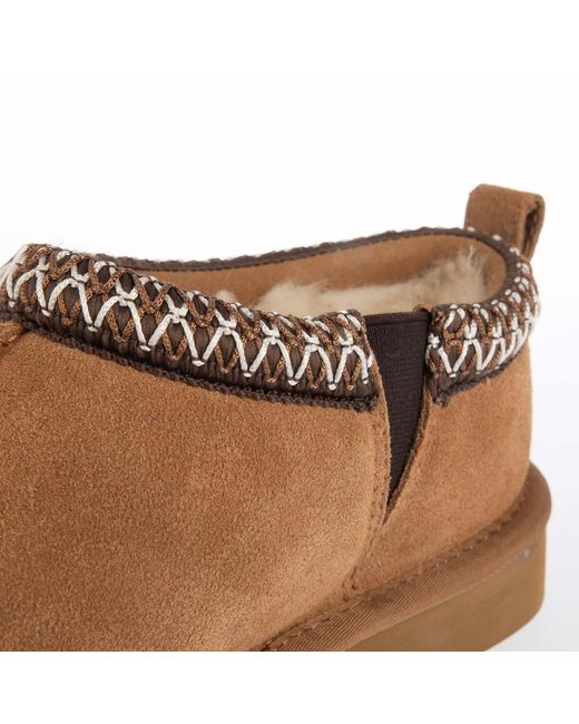 EVER AU Brown Wigeon Leather Slippers
