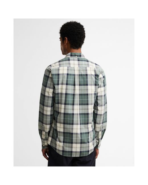 Barbour Gray Long Sleeve Patterned Shirt for men