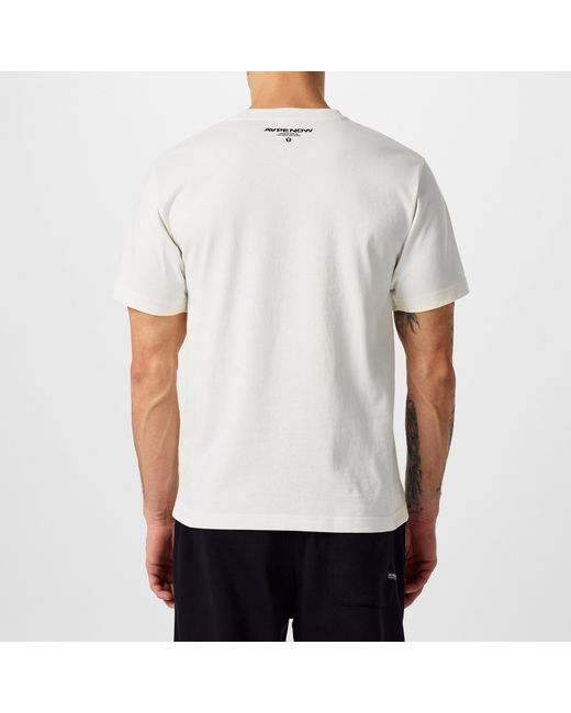 Aape White Logo Patch T-shirt for men