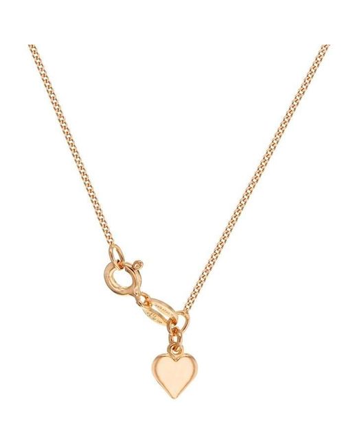 Be You Metallic Sterling Silver Rose Plated Heart Curb Chain