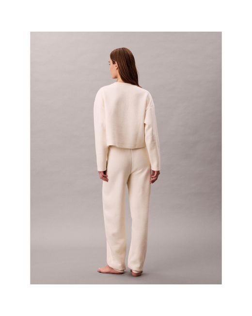 Calvin Klein White Calvin Qultd Joggers Ld54