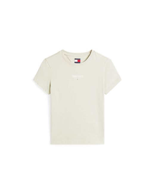 Tommy Hilfiger White Tj Essential Logo Regular Fit T-Shirt
