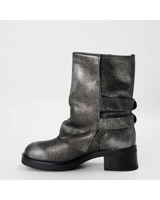 Steve Madden Black Bonfire Ankle Heeled Boots